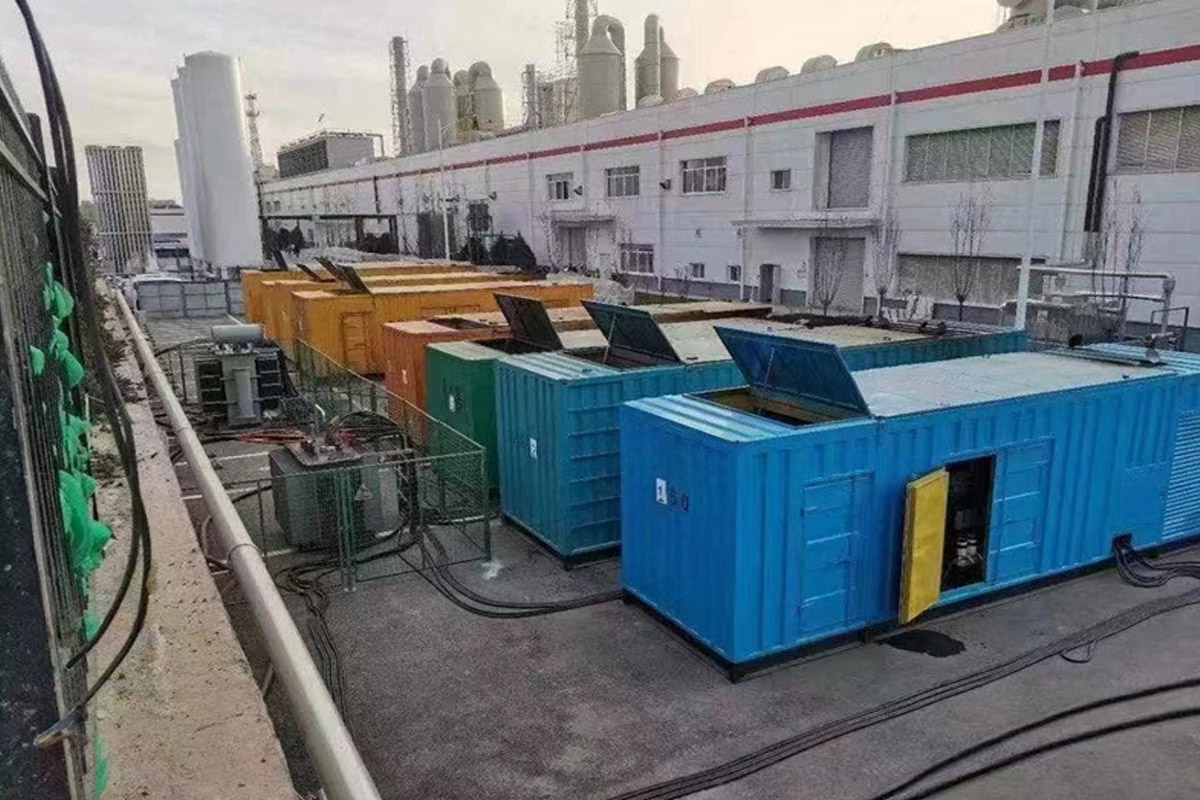 罗江发电机租赁施工现场